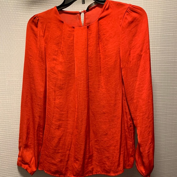 Zara Tops - ZARA. Red Long sleeve Office Blouse. Size M